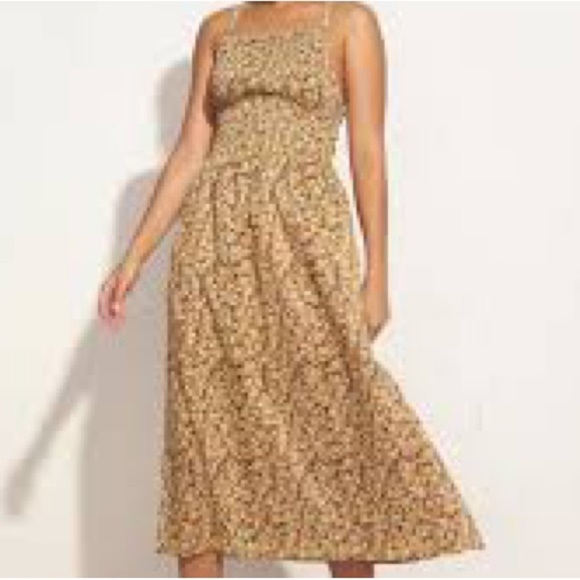 Faithfull the Brand Claretta Smocked Floral Midi Dress - Picture 2 of 5